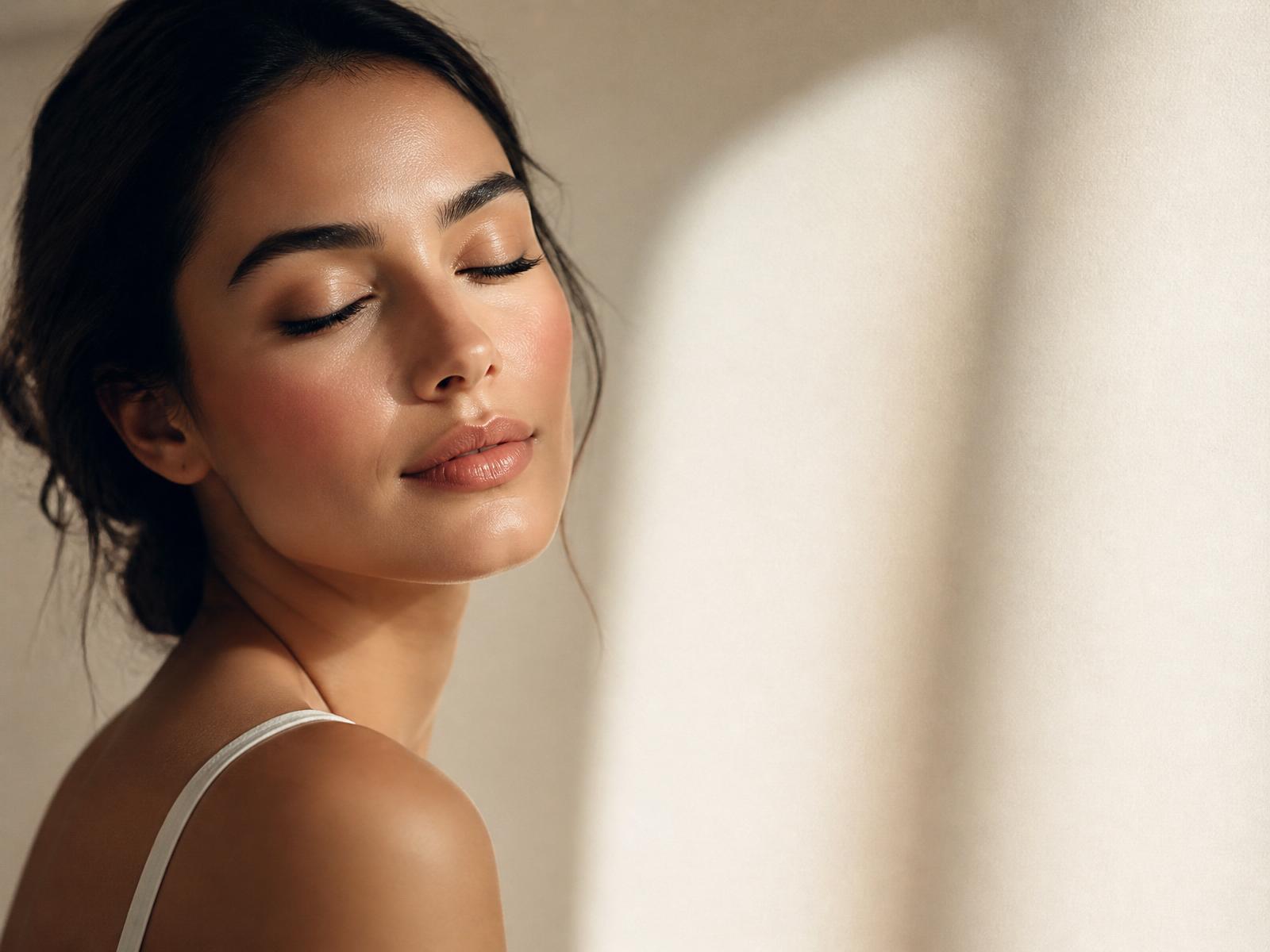 Luxury DIY lash extensions applied by The Lash Bar — natural wispy lashes on an editorial portrait
